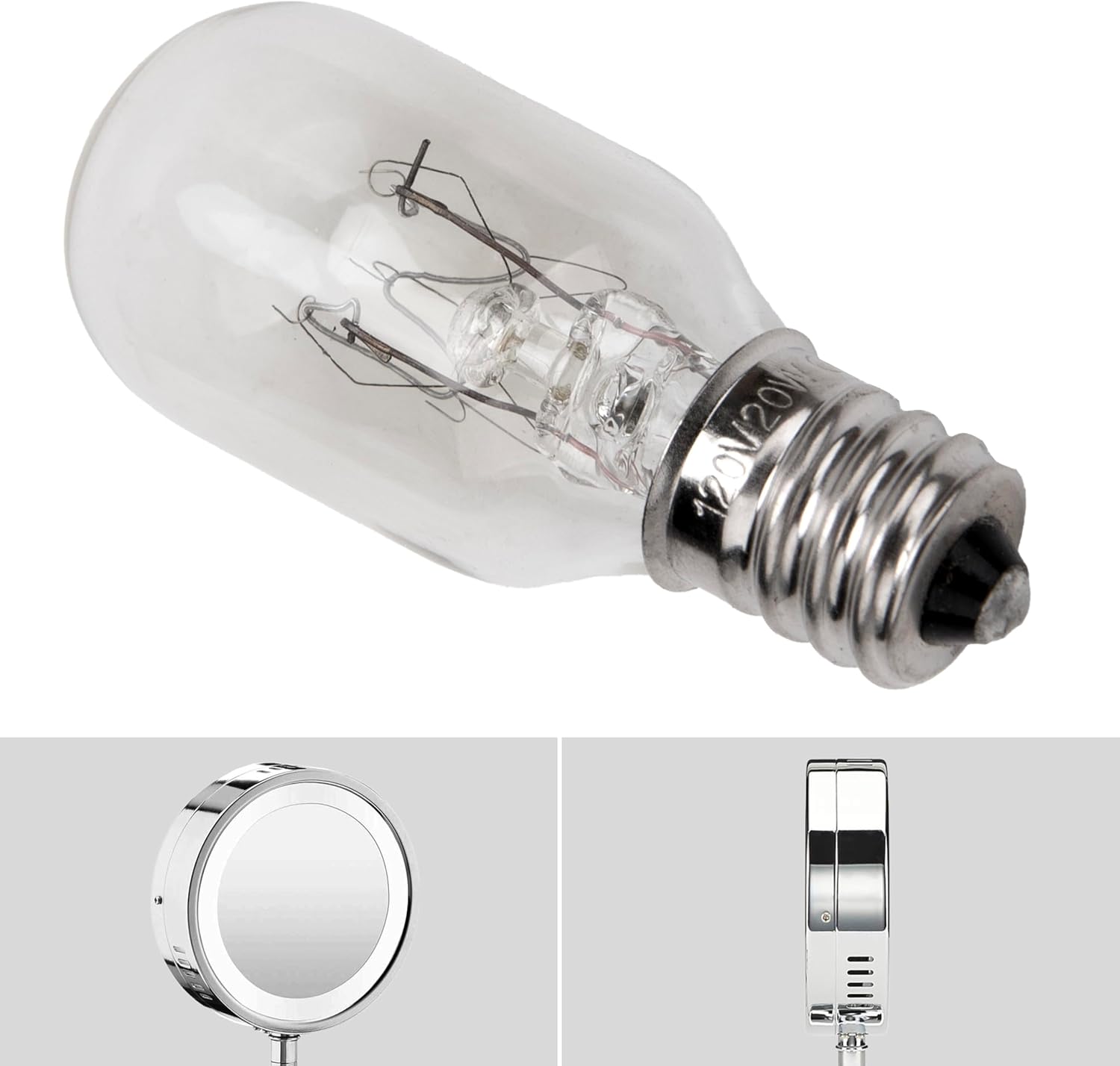 Lighted Incandescent Mirror Replacement Bulb for Conair 20 Watt