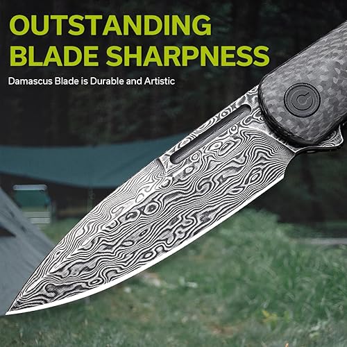 Miniatura 2 de CIVIVI Caetus C21025C-2 - Cuchillo de bolsillo para hombre, cuchillo plegable de bolsillo con clip para regalo ideal 14C28N de 3.48 pulgadas