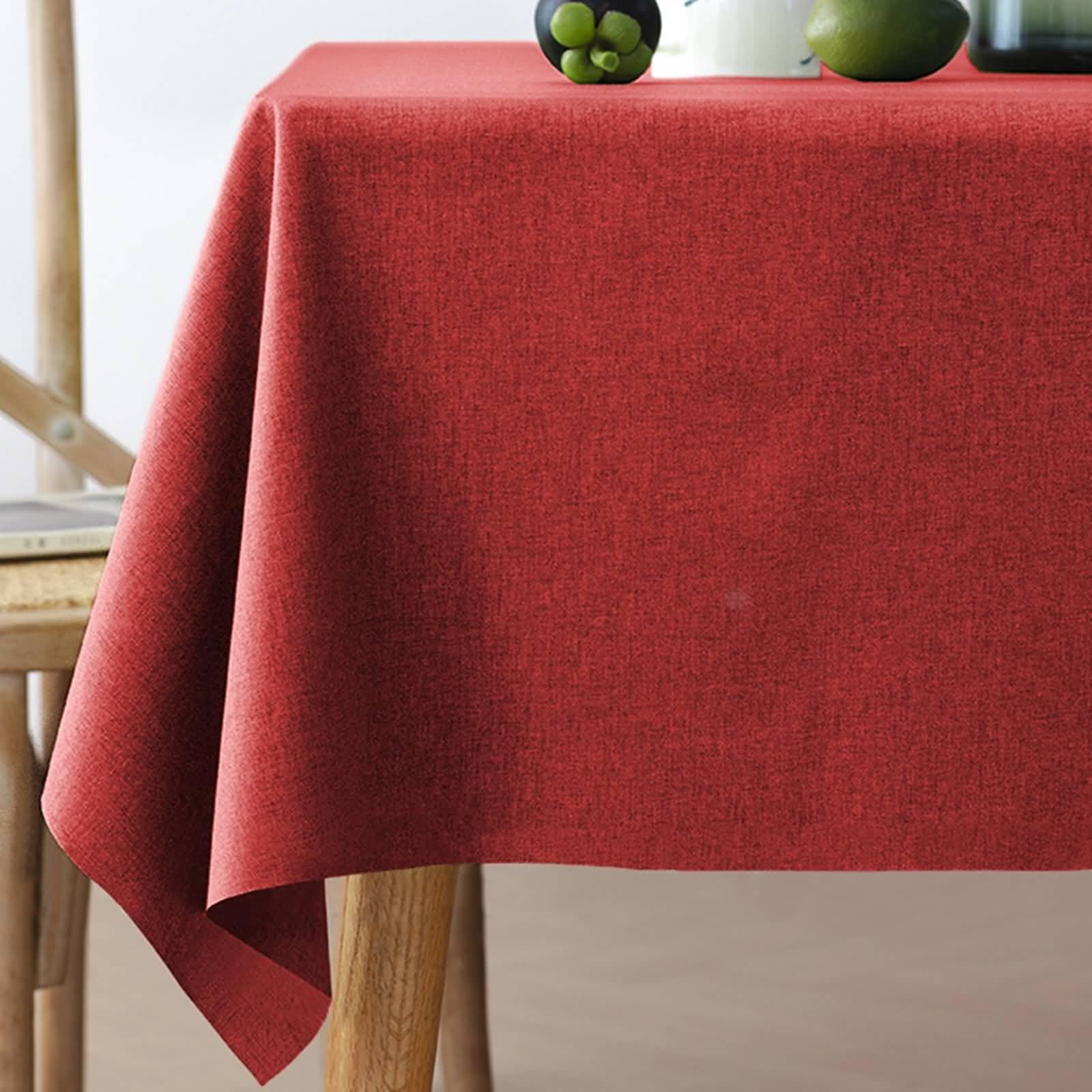 Polyester Tischdecke Vintage Landhaus, Rot | 120x170CM