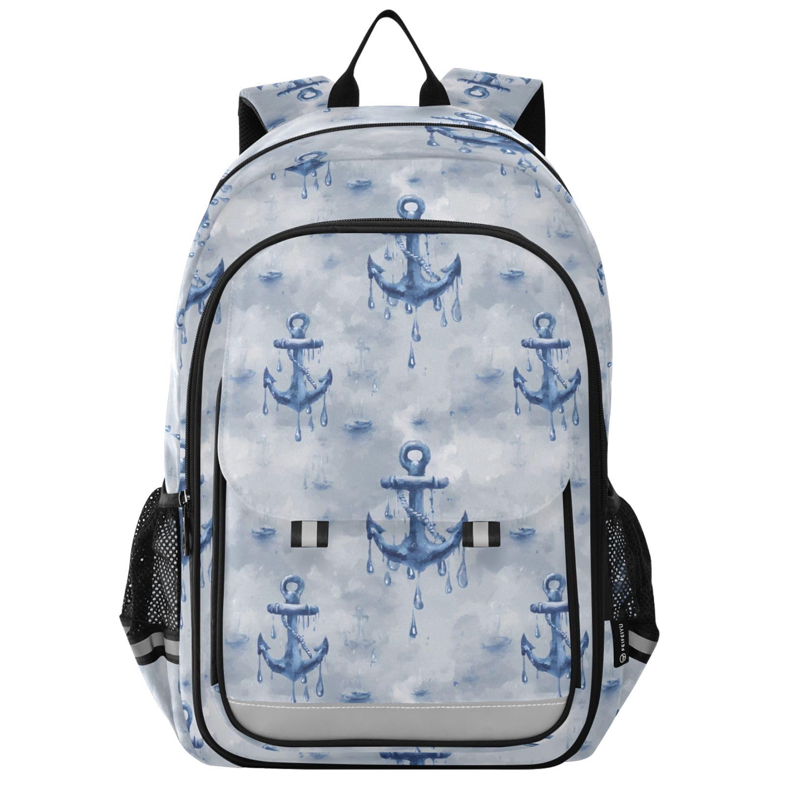 Sac à dos ordinateur portable enfants ancre gris protégeant le dos des élèves - 8