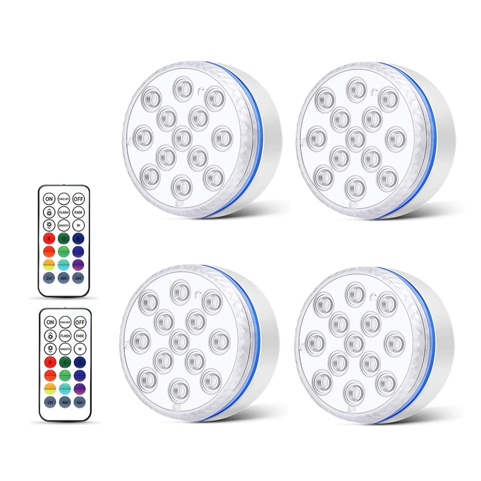 Submersible LED Lights with Remote Underwater Pool Light IP68 Magnet 13 Bright Lamp RGB for Pond/Pool/Aquarium Low Energy Consumption