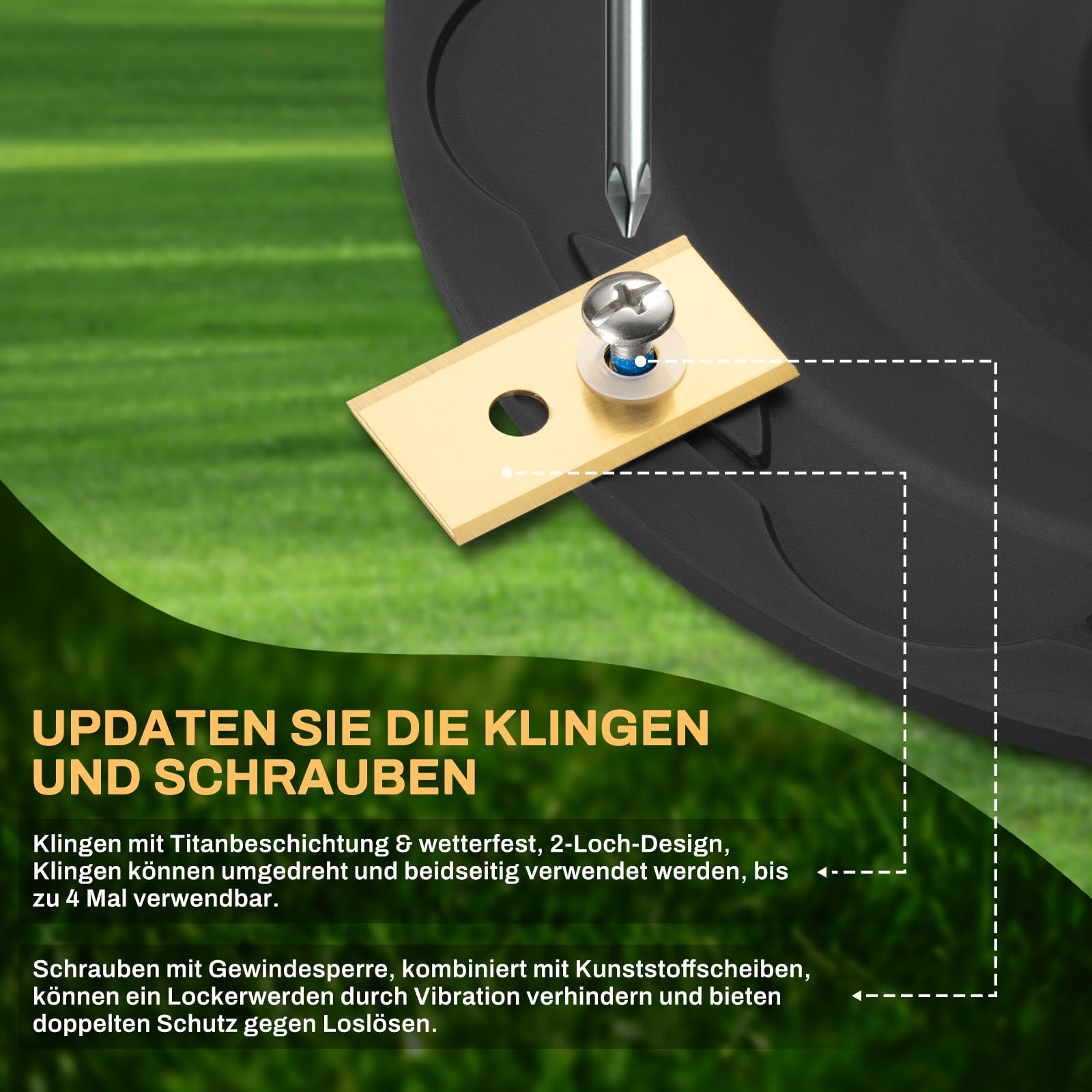 Mammotion LUBA 1 AWD LUBA 2 AWD Messerteller Messer Kompatibel 2 Stück + 14 Stück Mähroboter Messerscheibe