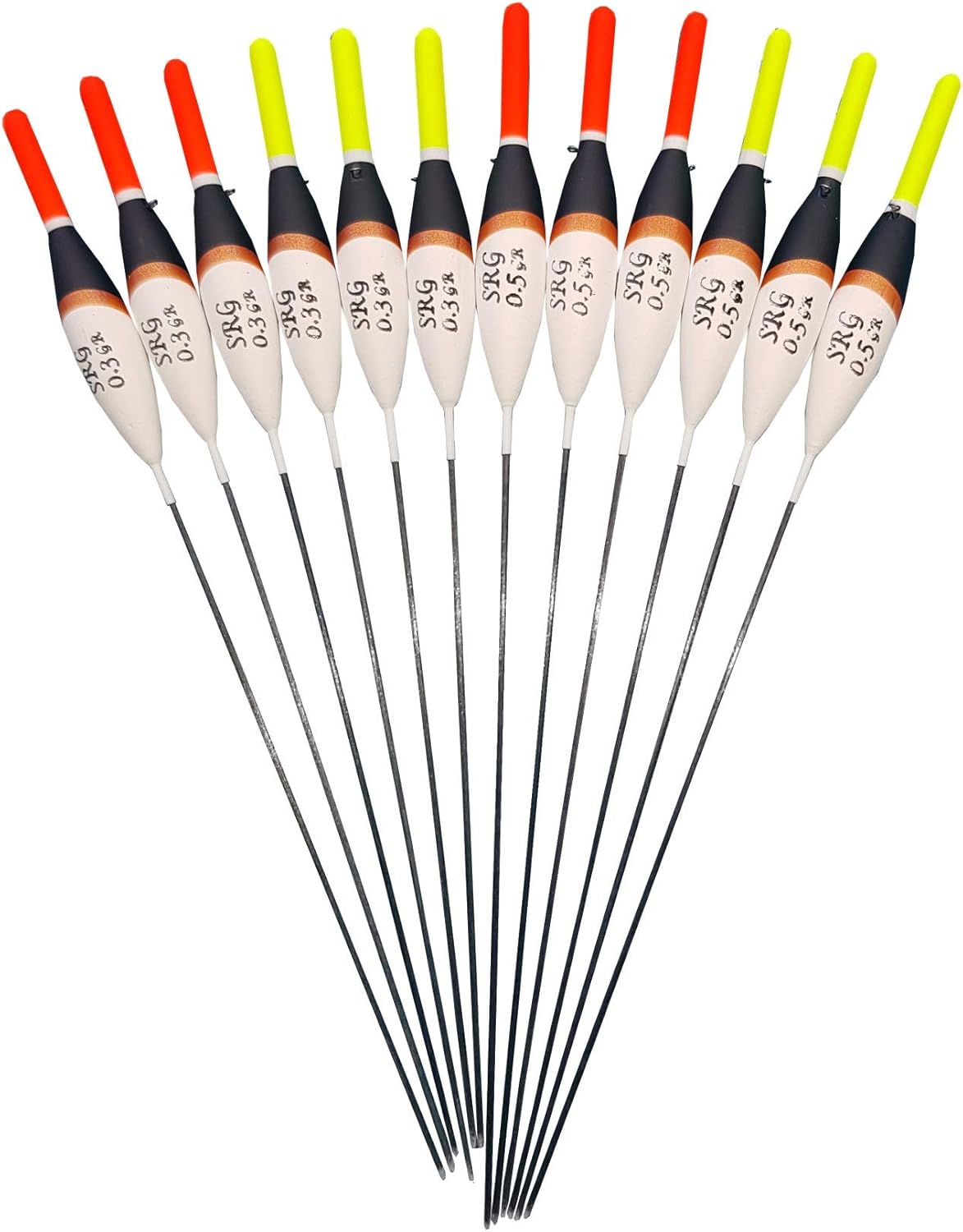 SRG Pole Floats 12 x Assorted Pole Floats (Pack M) : Amazon.co.uk ...