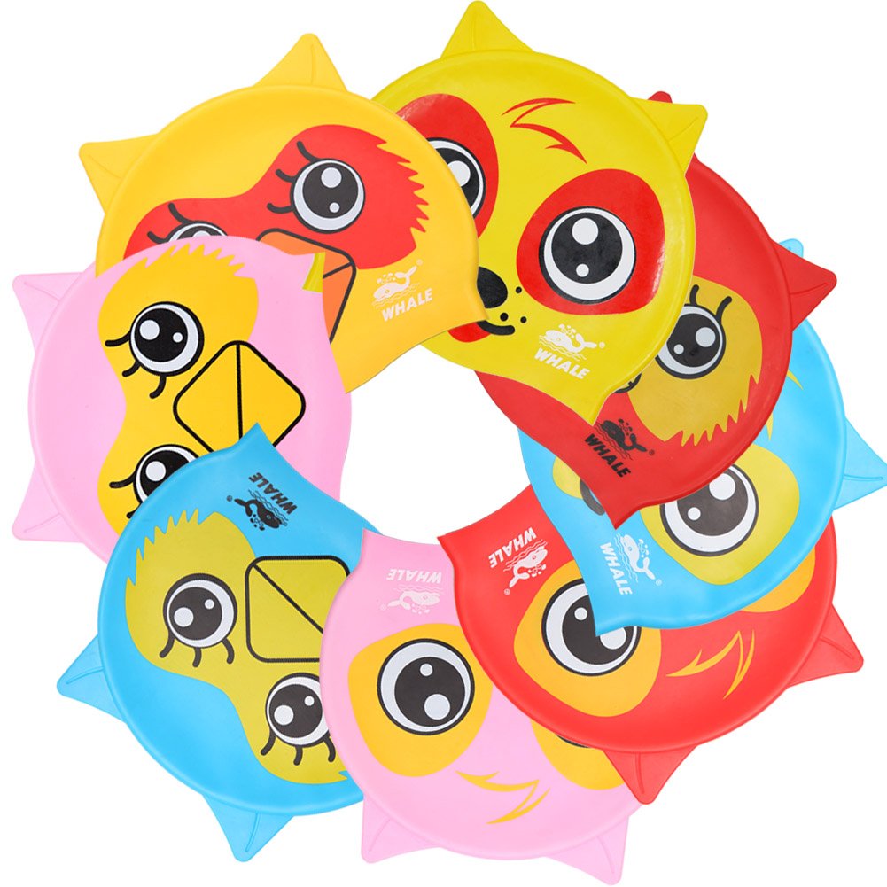 Flap Happy Girls' UPF 50+ Lil Swimmer Cap, Fish Bliss, X-Small