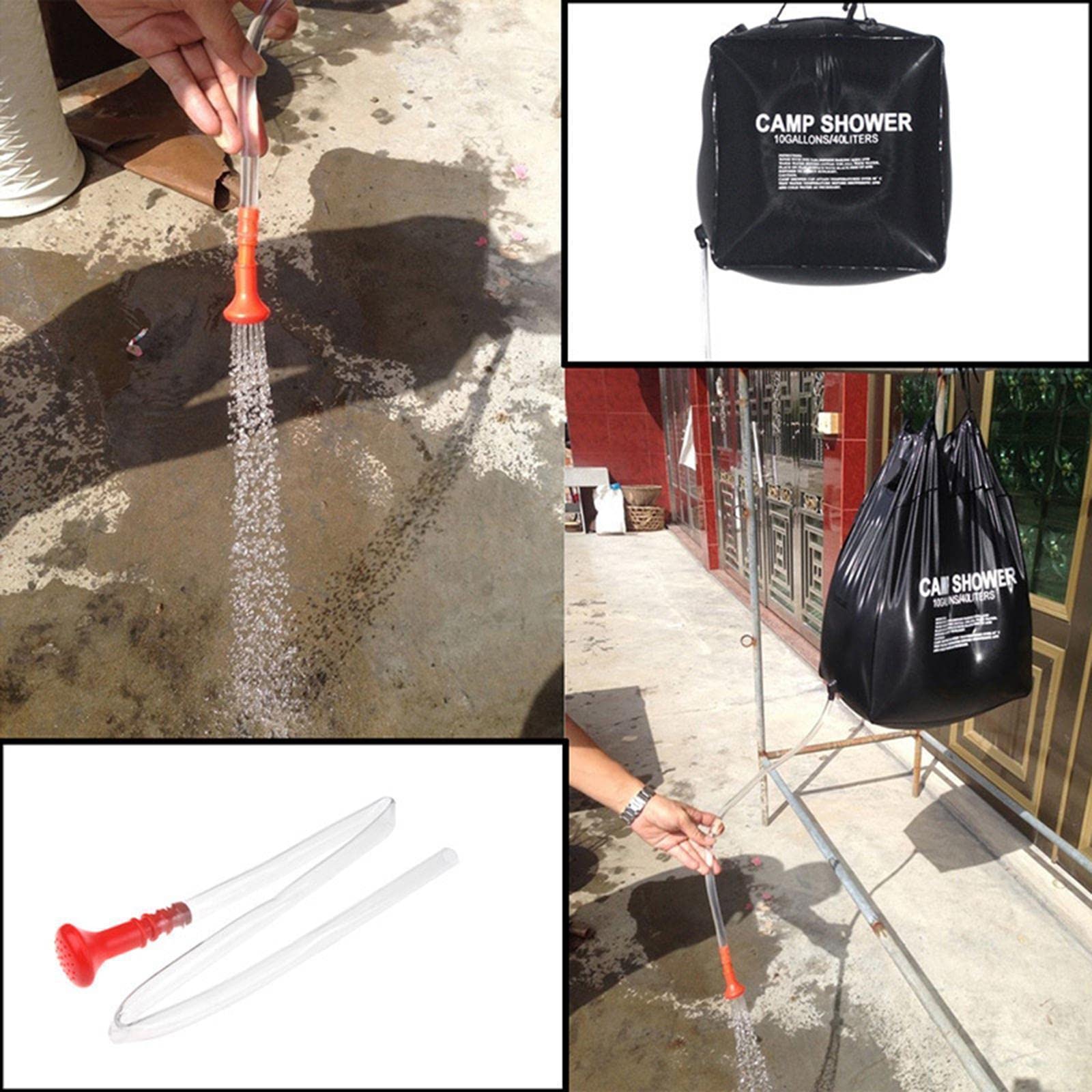 Almencla Sac de Bain Solaire Chauffant de 40 L pour Le Camping et La Randonnée