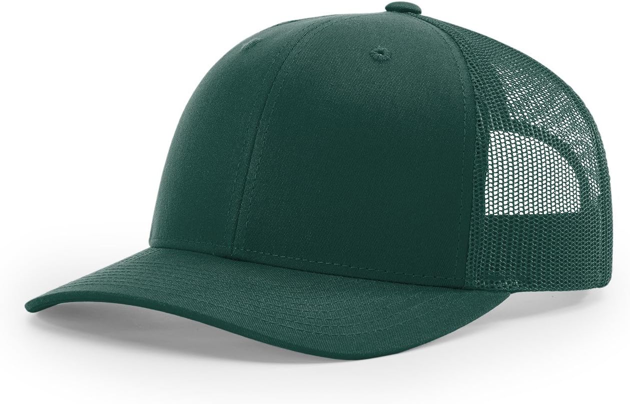 R RICHARDSONRICHARDSON 112 Trucker OSFA Baseball HAT Ball Cap Dark Green