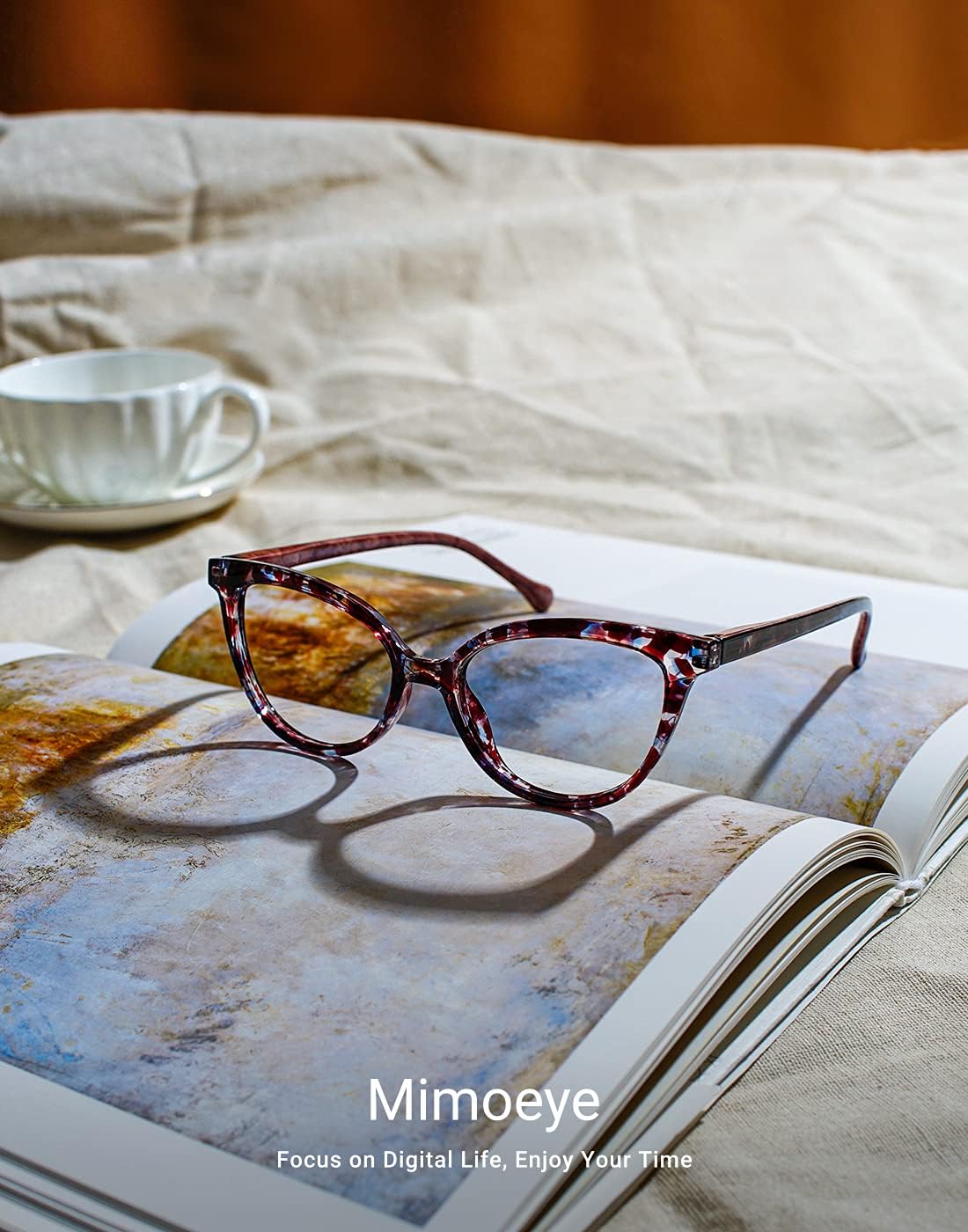 Mimoeye Blue light blocking reading glasses, Anti Eyestrain Computer Reading Glasses for Women and Men