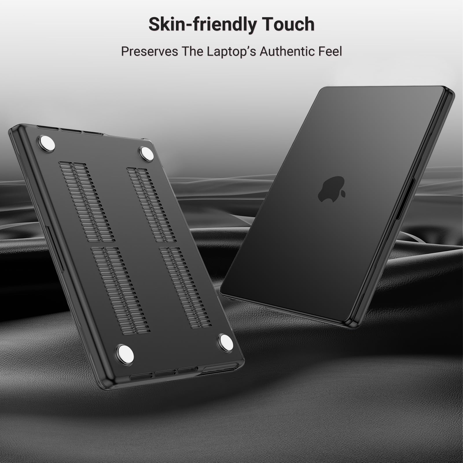 MOSISO Custodia Compatibile con MacBook Pro 14 Cover 2025 2024 2023-2021 M5 A3434 M4 A3112 A3185 A3401 M3 A2918 A2992 M2 A2779 M1 A2442, Rigida Case&Copritastiera&Pellicola&Borsa, Nero