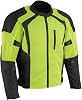 Milwaukee Leather MPM1793 Men's Black Mesh Racer Jacket with Armor - Small