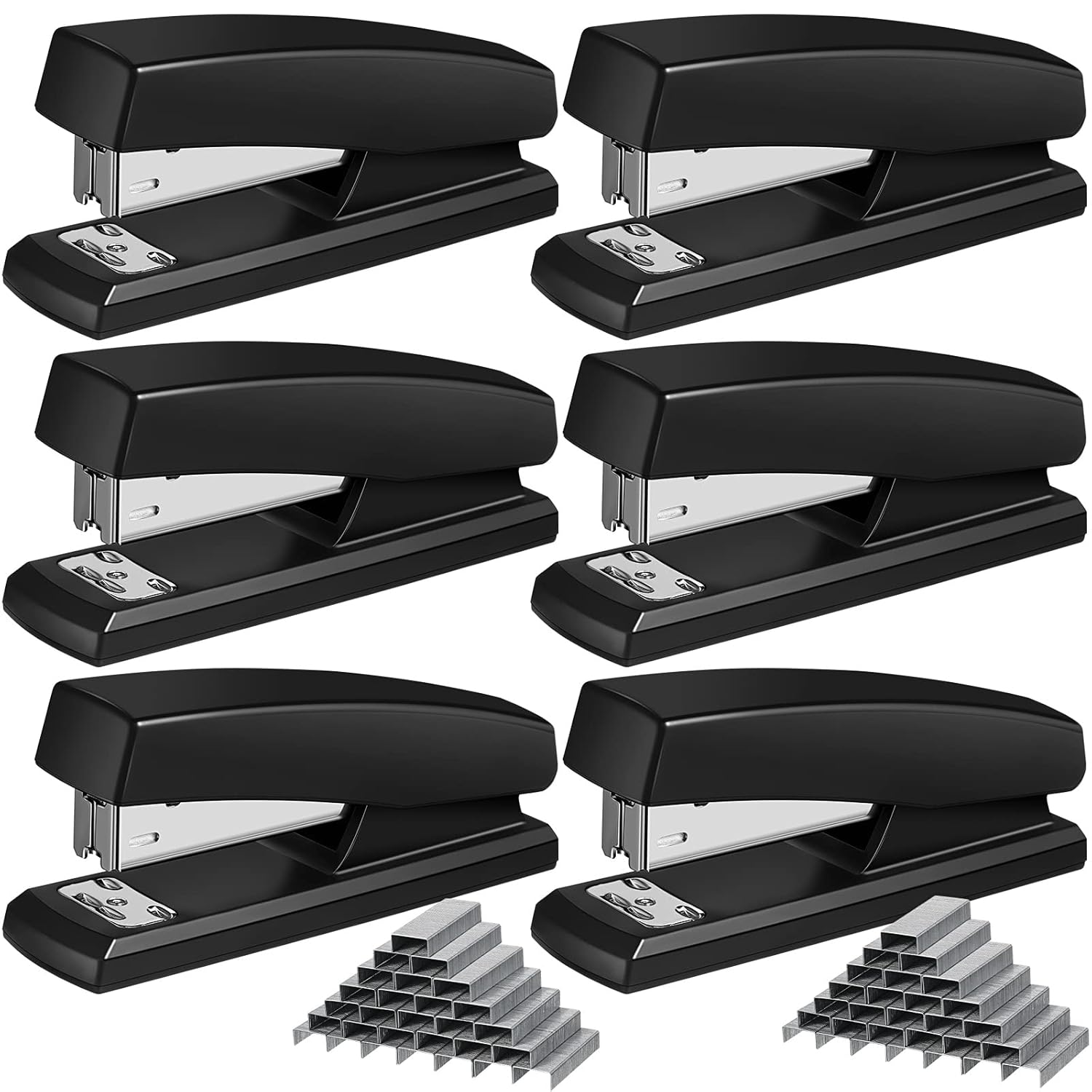 Yahenda 6 Pieces Stapler Desktop Staplers with Staples Heavy Duty