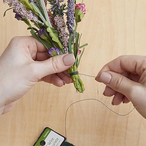 Miniatura 9 de FloraCraft Alambre floral de calibre 26, 270 pies, color plateado brillante