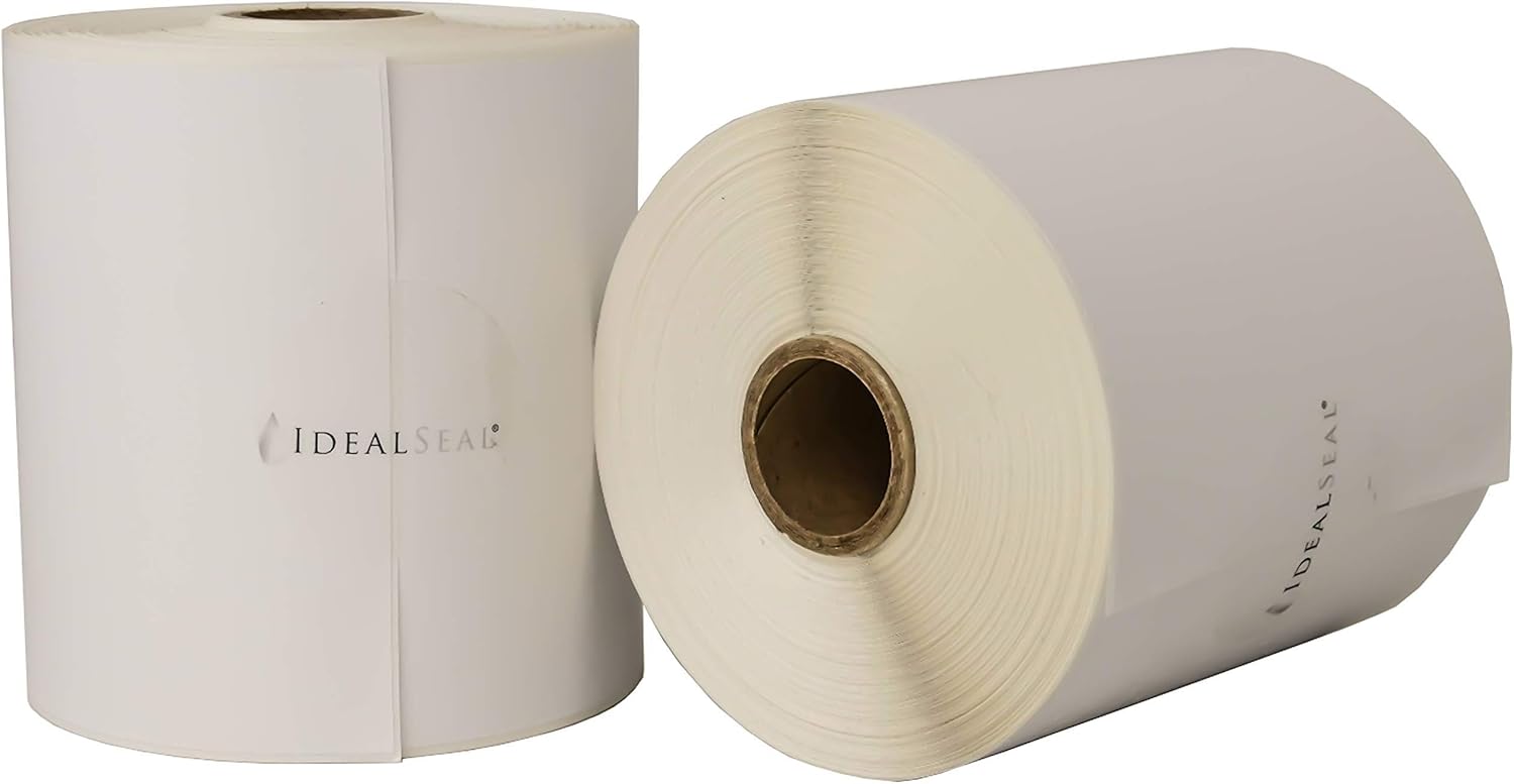 IDEALSEAL 4in. x 1,800in. 745-0 Continuous Direct Thermal Shipping Labels for PB J645,J644, 1E03, 1E23 and 1E26 Label Printers (2 Pack)