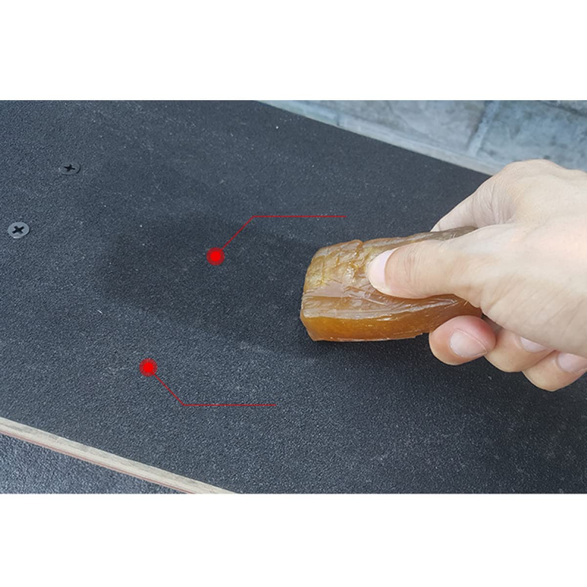 INOOMP 2sets Skateboard Deck Grip Tape Remover Eraser Skateboard Sandpaper Cleaners 2pcs*2 Random Color