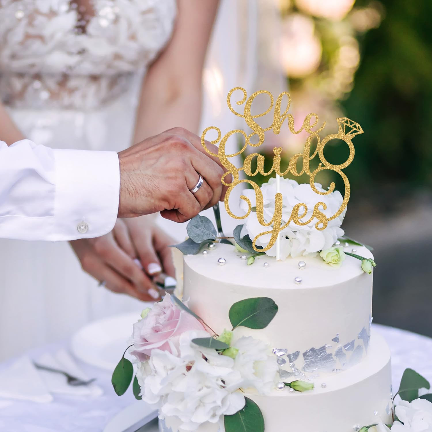 Engaged Cake Topper, Wedding Cake Topper, Engagement Party Cake Topper...