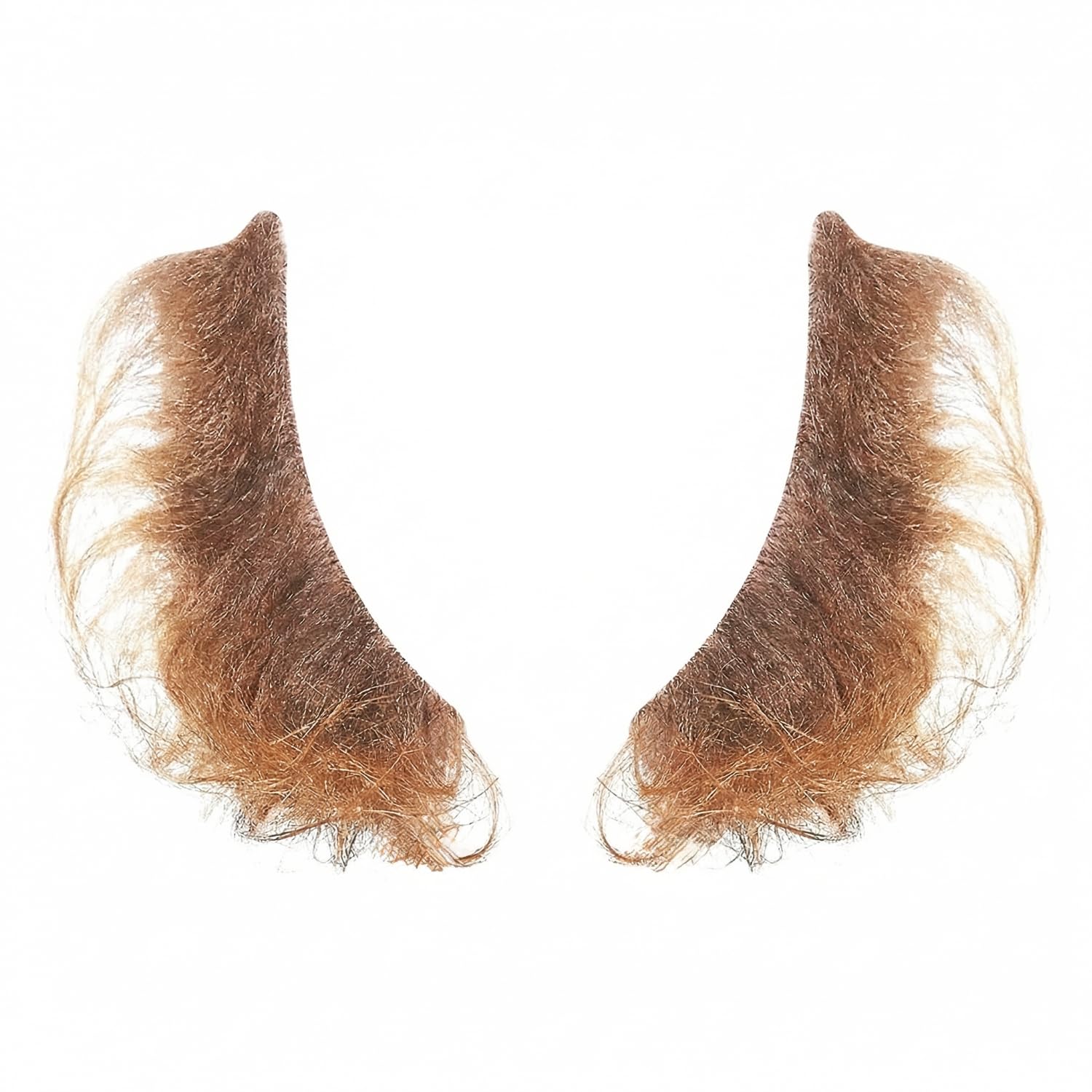 Mustaches Self Adhesive, Novelty, Realistic, Small L Shaped Fake Mutton Chops Sideburns, Brown Color — image 1