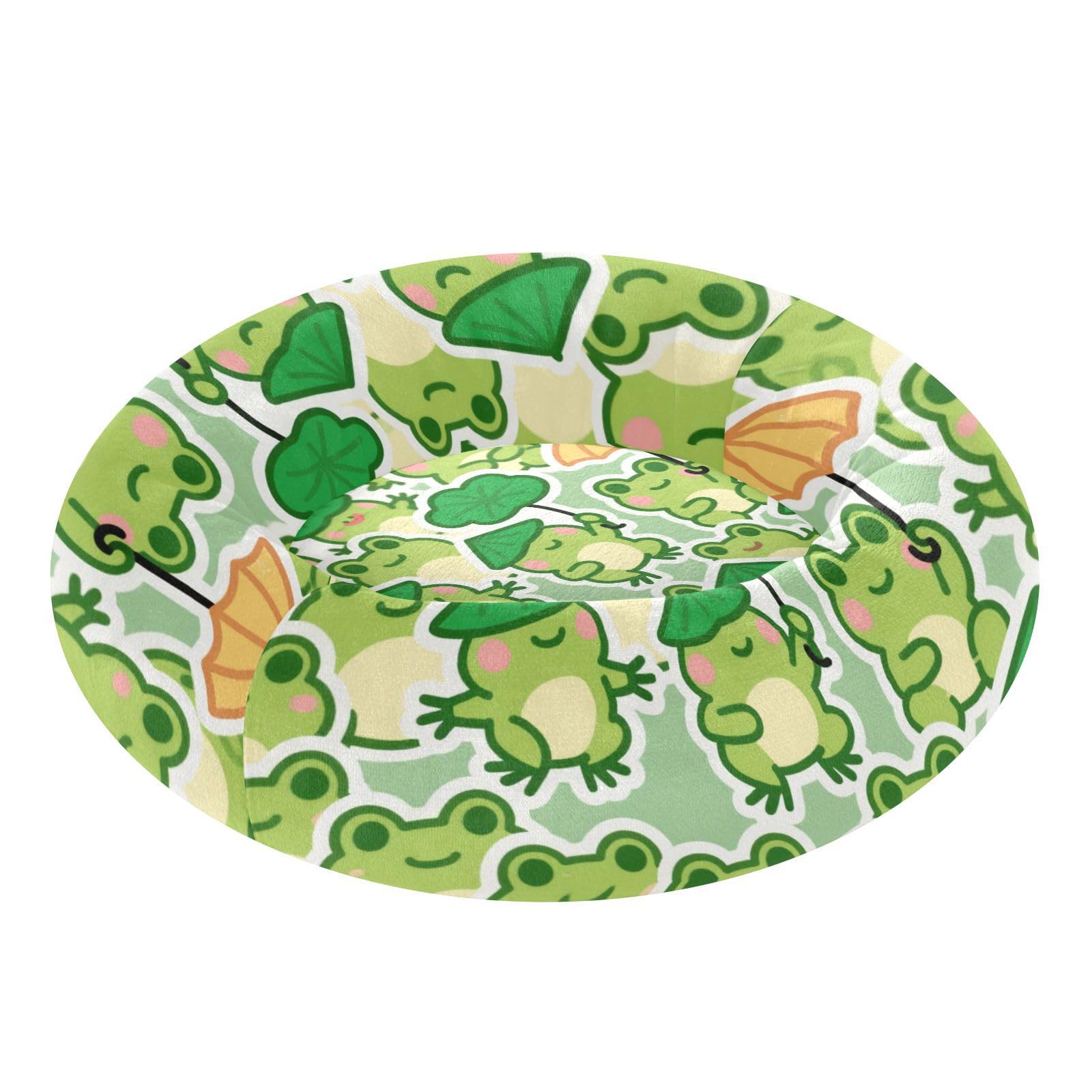 Lit doux pour chat grenouille XS vert pour de douces siestes au salon