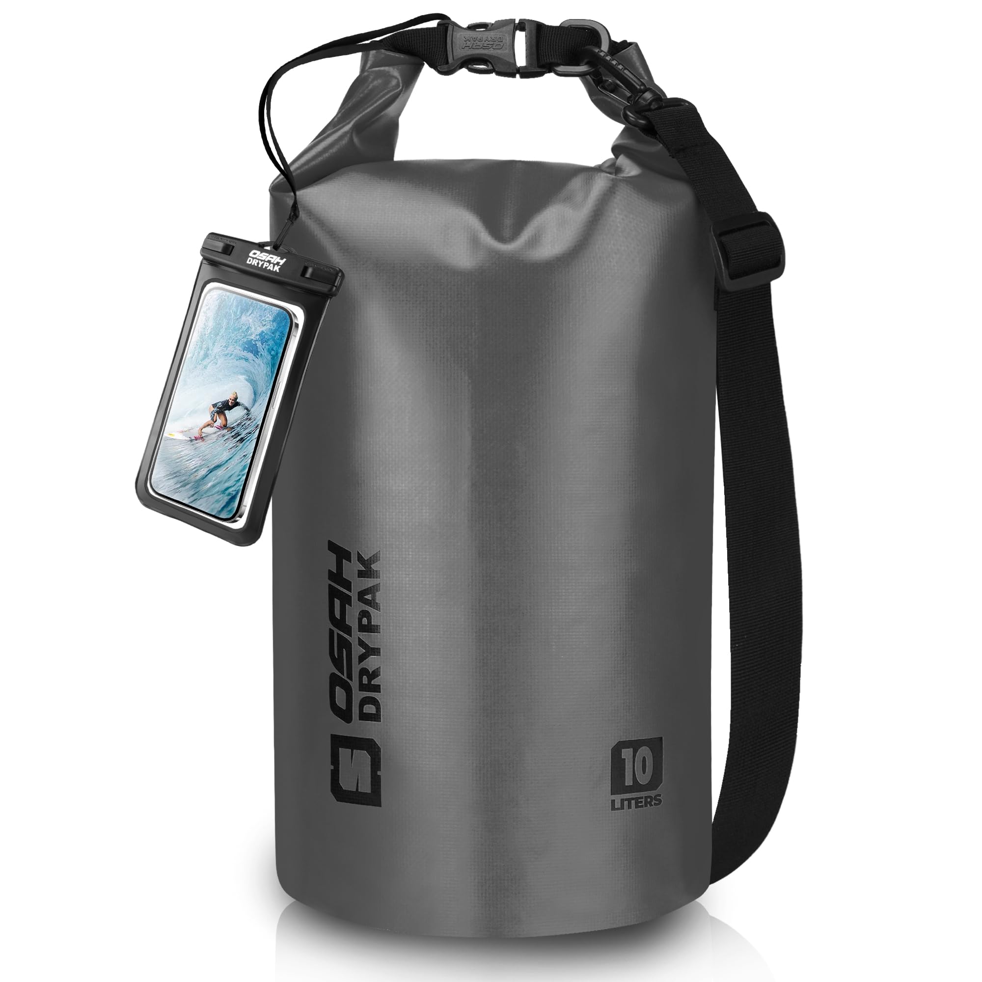 Waterproof Dry Bag, 5L/10L/20L/30L/40L Roll Top Lightweight Storage Backpack with Phone Case for Women &amp; Men, Floating Waterproof Sack for Travel, Swimming, Kayaking, Paddle Board, Camping &amp; Beach