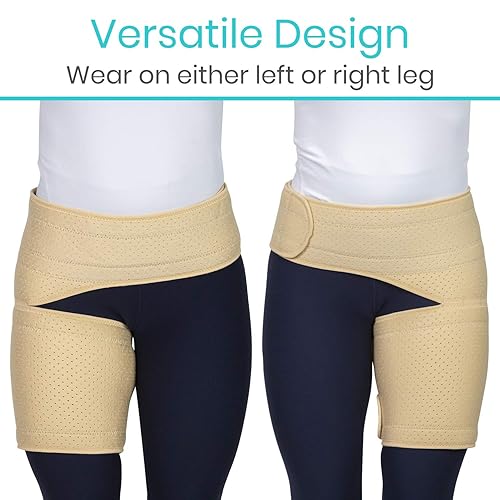 Miniatura 7 de Vive Soporte de cadera e ingle, soporte de ciática, alivio del dolor de cadera para mujeres y hombres, soporte de compresión flexor de cadera,