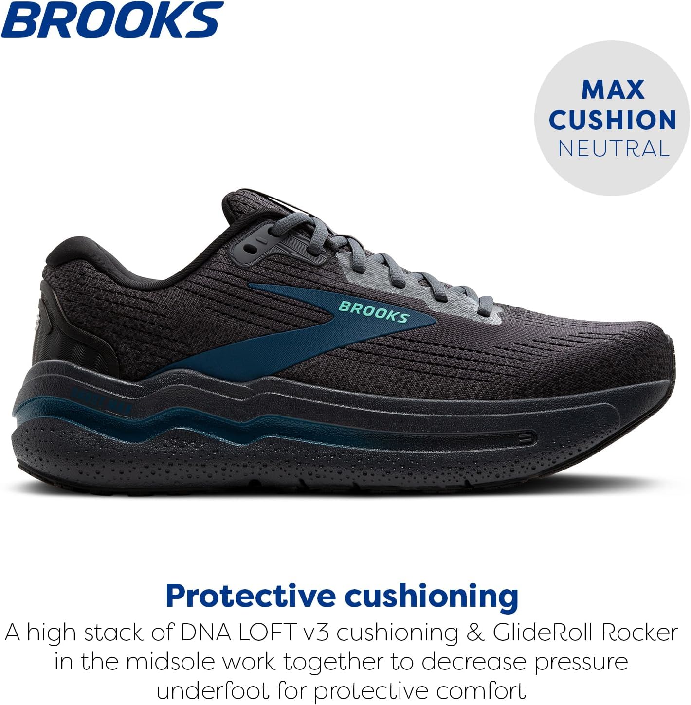 Brooks mens Men's Ghost Max 2 Suede's & Leather's