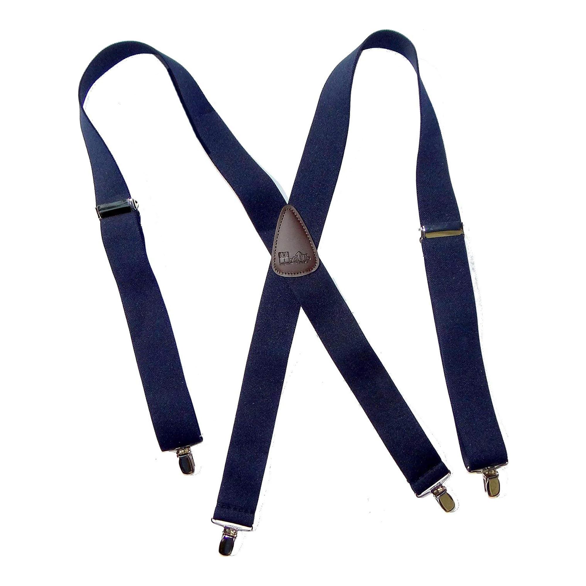 Hold-Up Classic Series 1 1/2 Inch Wide X-Back Suspenders with No-Slip Clips