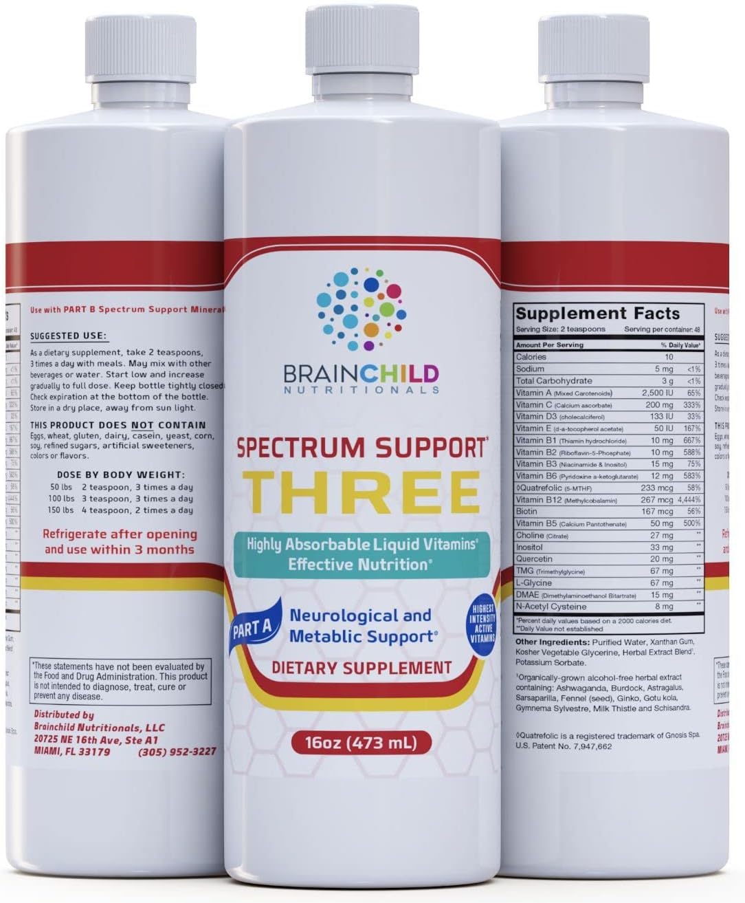 BrainChild Nutritionals Spectrum Support III Vitamins 16oz