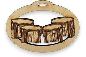 Personalized Quad Drums Christmas Ornament