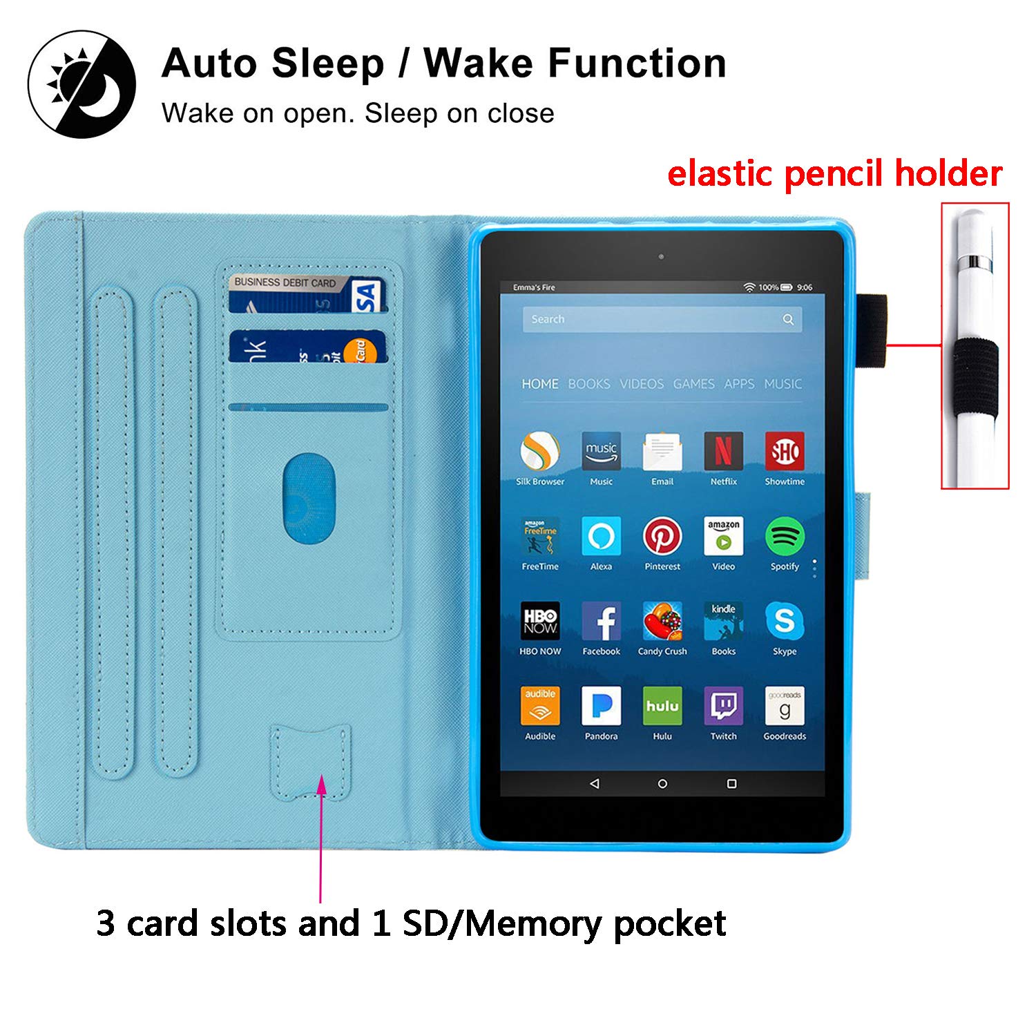 Amazon.com: UUcovers for Amazon Kindle Fire HD 10 Case 9th