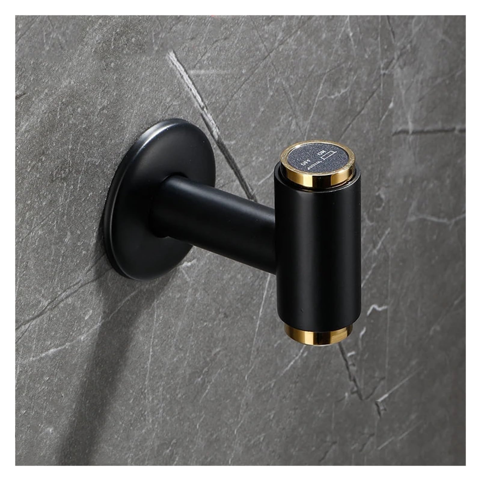Grifo de latón negro de agua fría para fregona y piscina de balcón