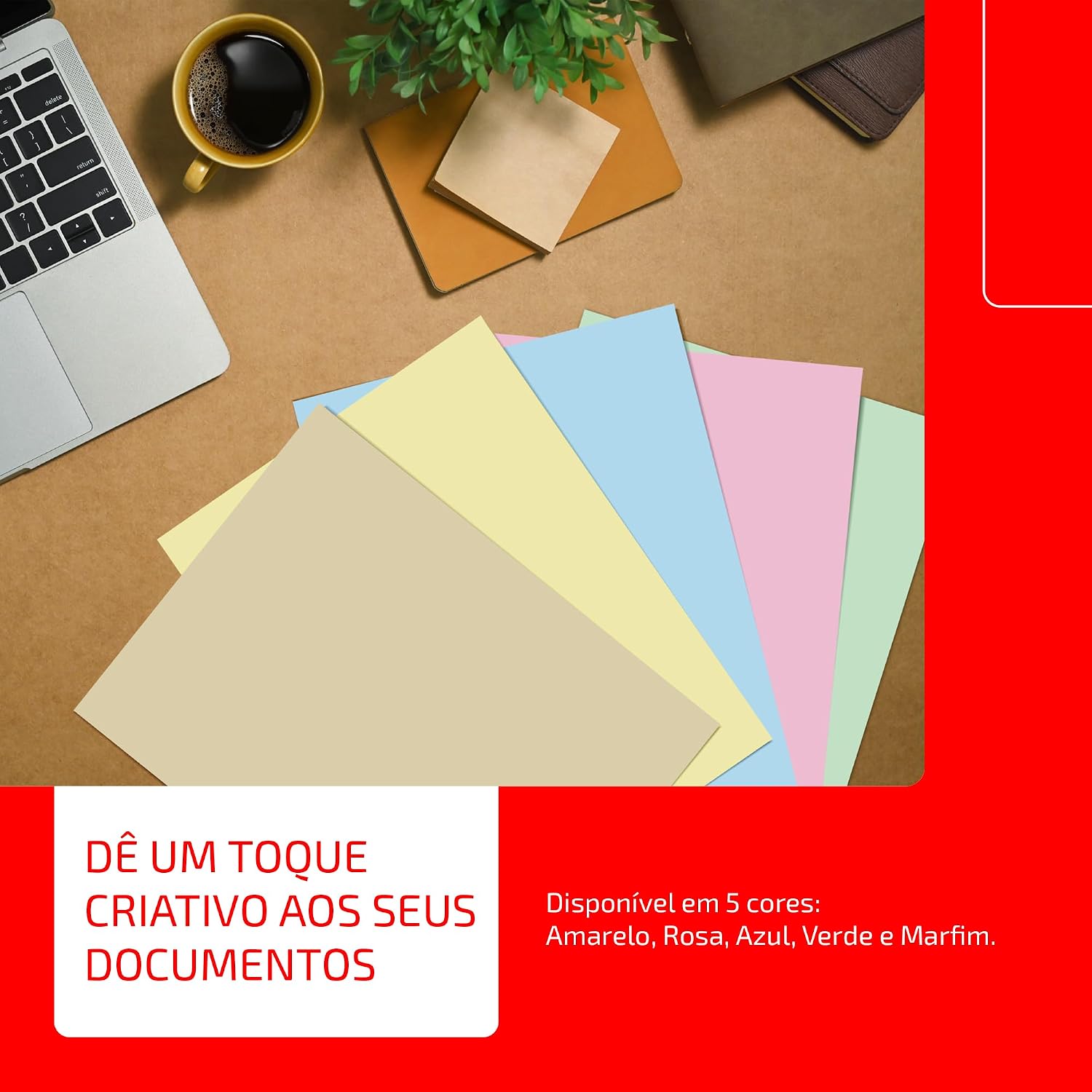 Papel Marfim, Chamex, A4 210 x 297 mm, 500 Folhas