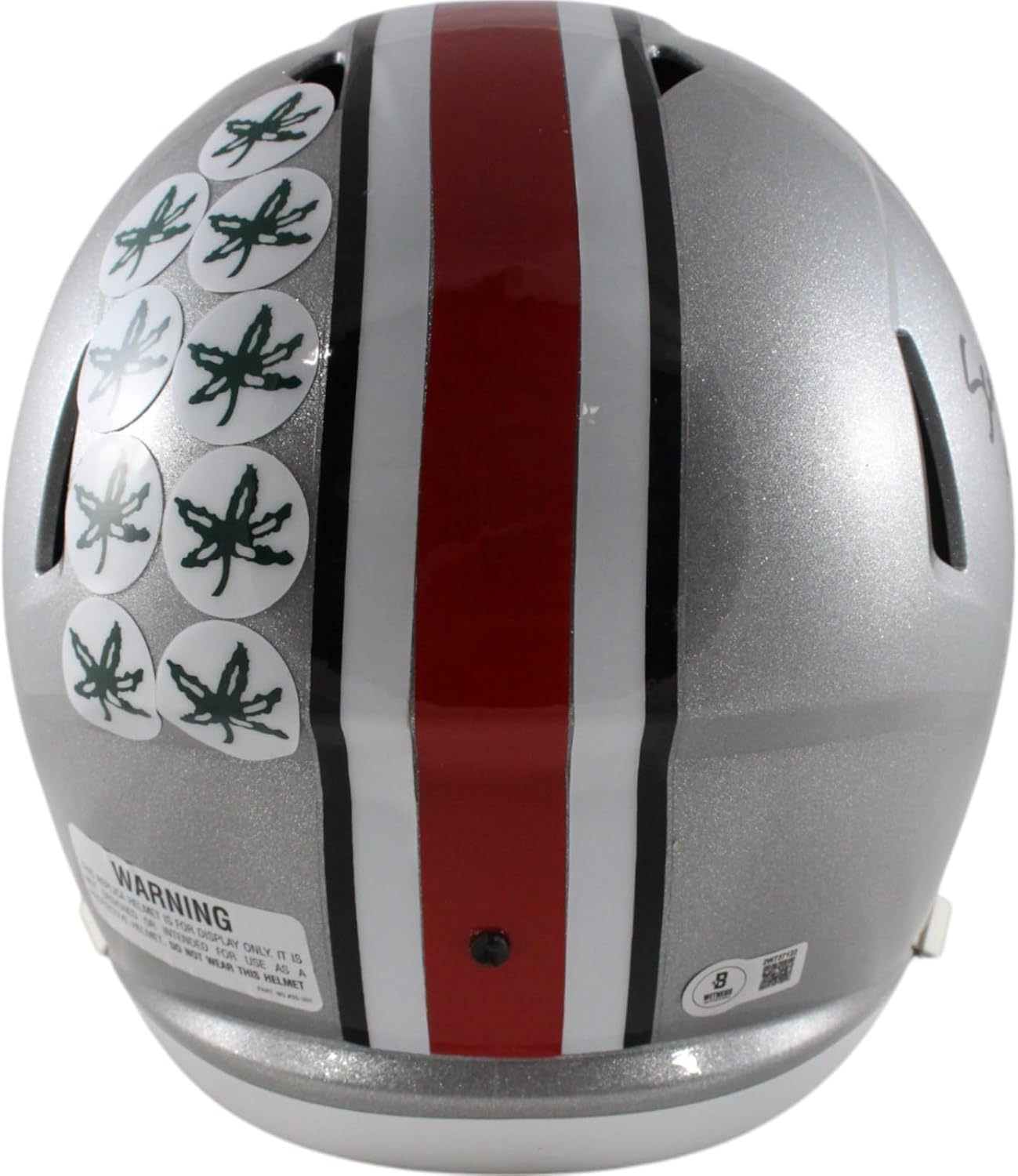Jack Sawyer Autographed Ohio State F/S Helmet Scoop and Score Beckett Witness