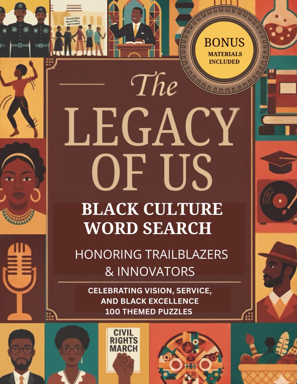 The Legacy of Us Black Culture Word Search: Honoring Trailblazers And Innovators Large Print