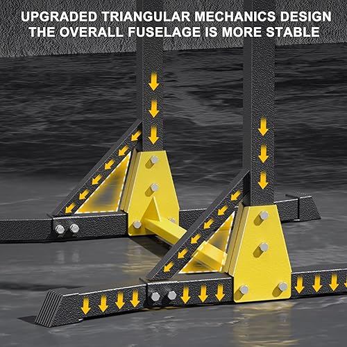 Miniatura 8 de Pull Up Bar Free Standing, Outdoor Pull Up Bar Station, Pull Up Tower with 11 Gears Adjustment, 400LBS Pull Up Stand For Home Gym