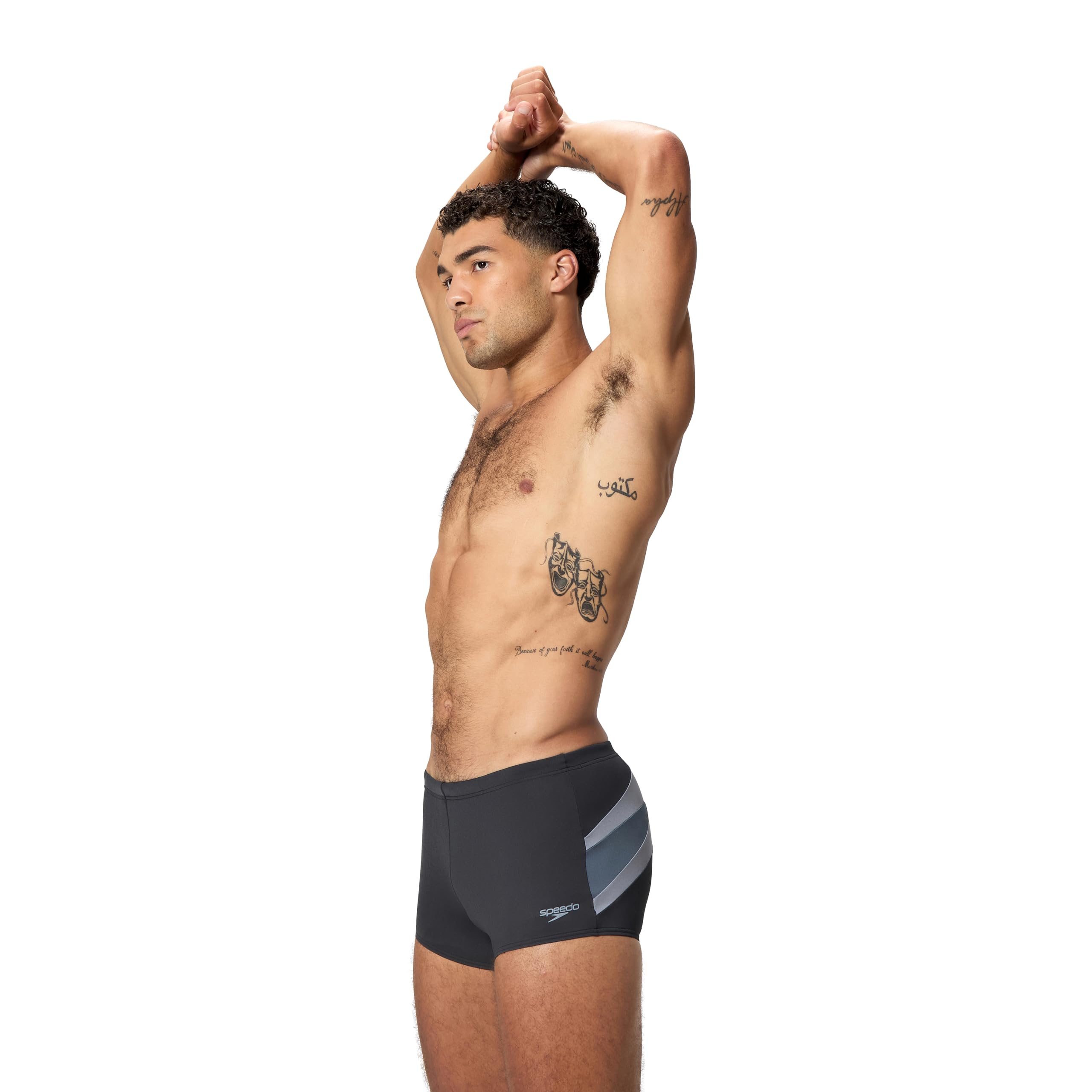 Speedo Men's Hyperboom Aquashort, Black, 34