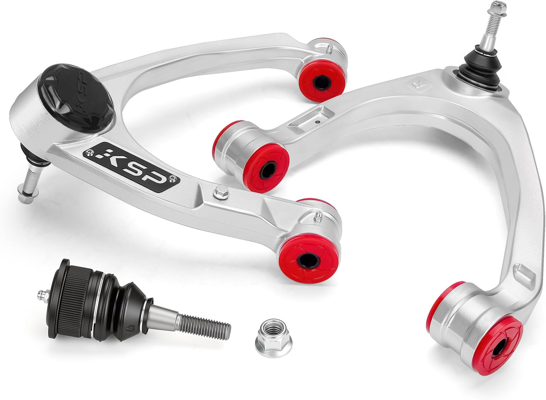 KSP Silverado Upper Control Arms, 2-4" Aluminum Forged Control Arm Compatible With Ch-evy Silverado GMC Sierra 1500 2007-2018,2pcs Aftermarket UCA With Flexible Ball Joint