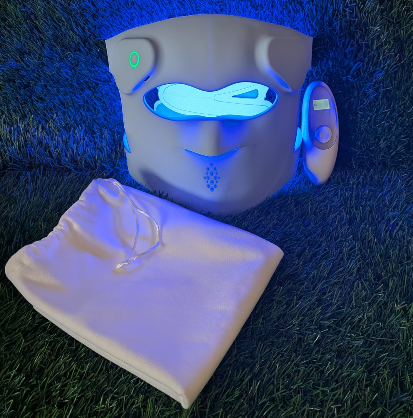 Jorking FDA-Cleared Red Light Therapy for Face,3D Cordless Liquid Silicone Infrared Mask With Adjustable Velcro,Remote Control,Two-hour Runtime,Rechargeable,for Home Skincare Routine