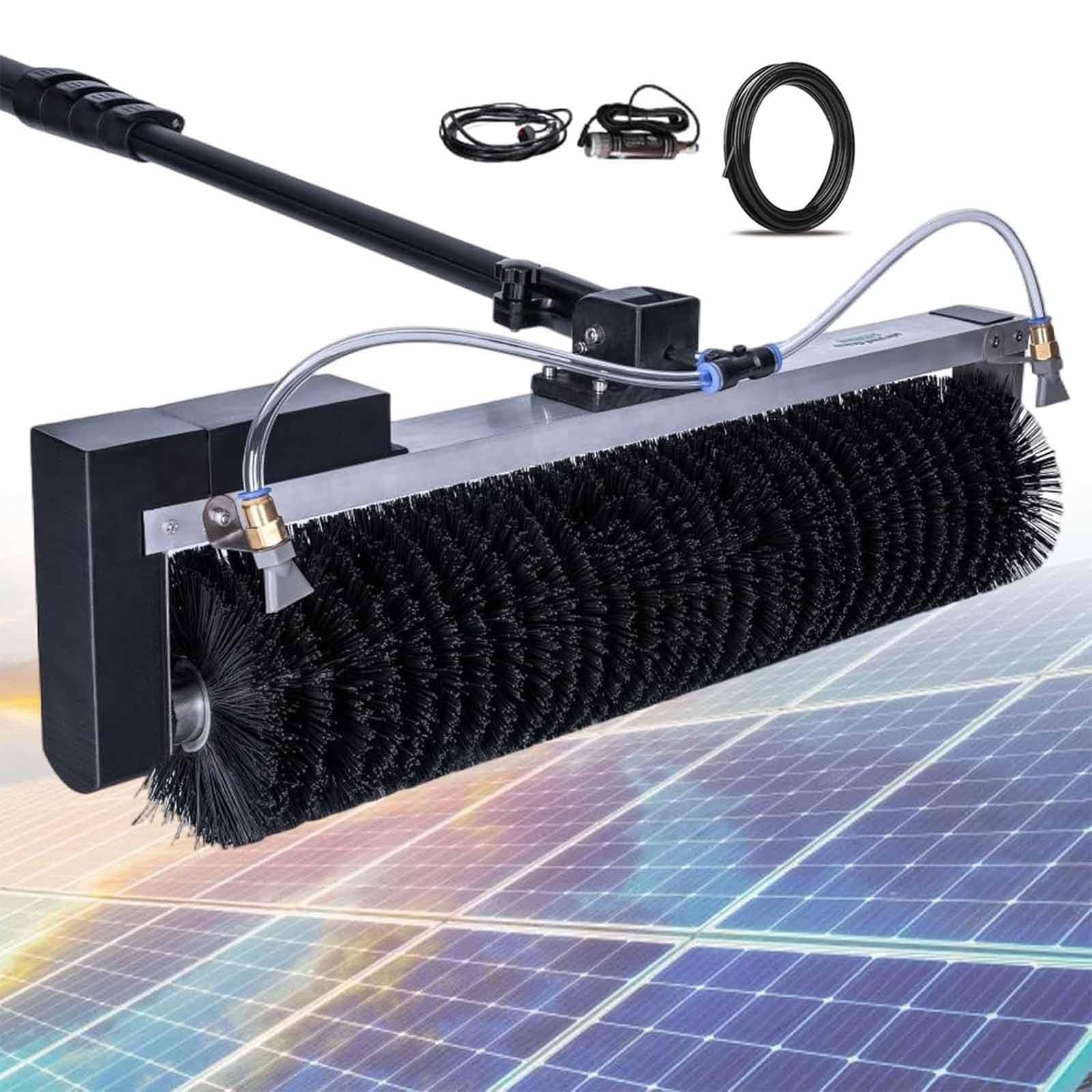 Spazzola per la pulizia del pannello di grado industriale con doppia testa 64 cm in fibra di nylon larghezza di pulizia design clip impedisce il restringimento Lith Vers 3,5 m 11,4 ft