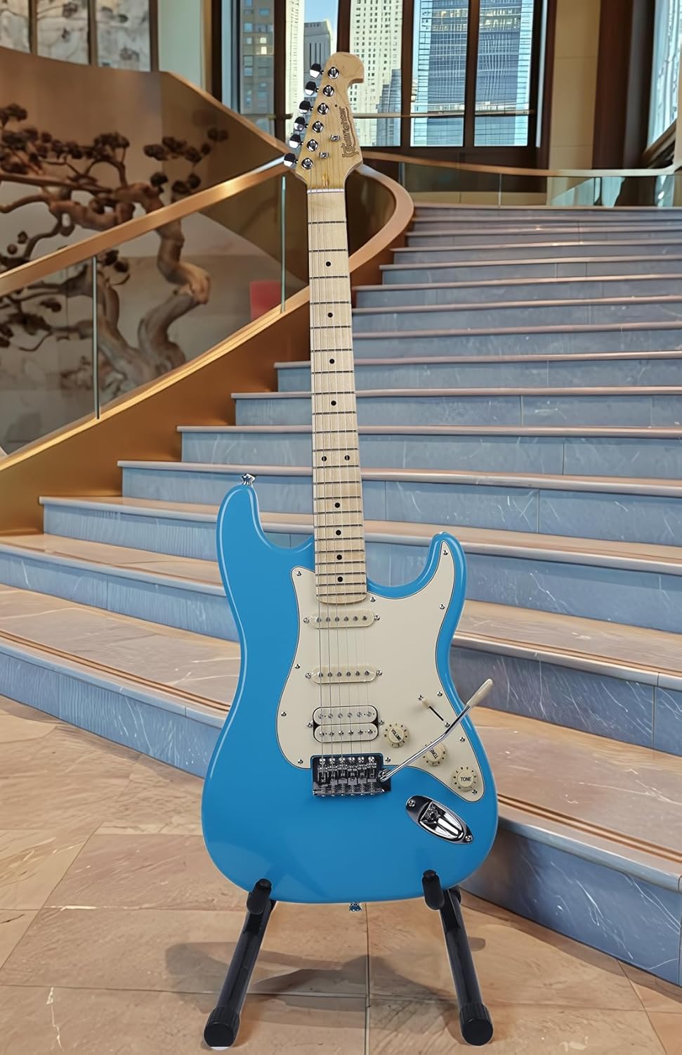 Bullfighter Electric Guitar for Music Lover Beginner 39 Inch Full Size Solid Body Electric Guitar Guitarra Beginner Kit ST SSH Series