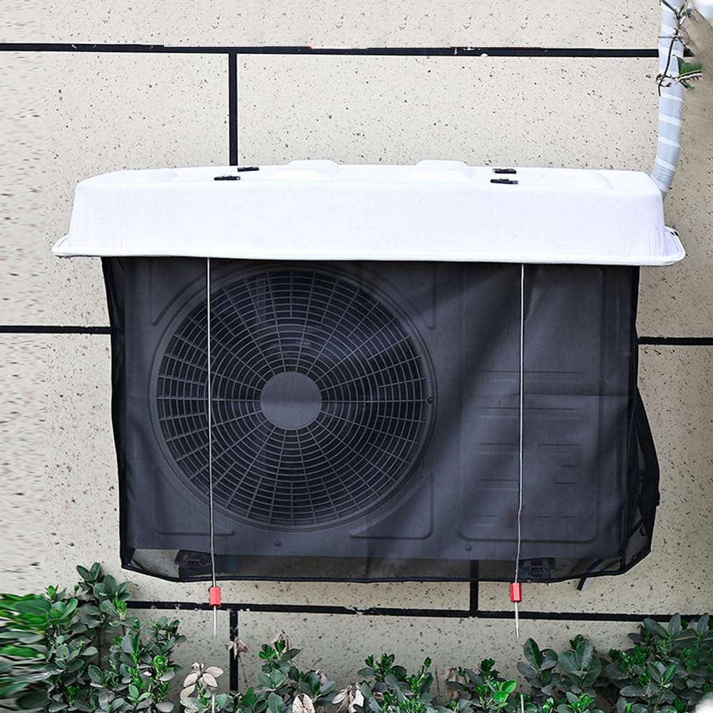 Capucha Equipo Aire Acondicionado Impermeable Cubre Aire Acondicionado Exterior Protector De MáQuina De Aire Acondicionado para Todas Las Estaciones Accesorios ,88*38cm