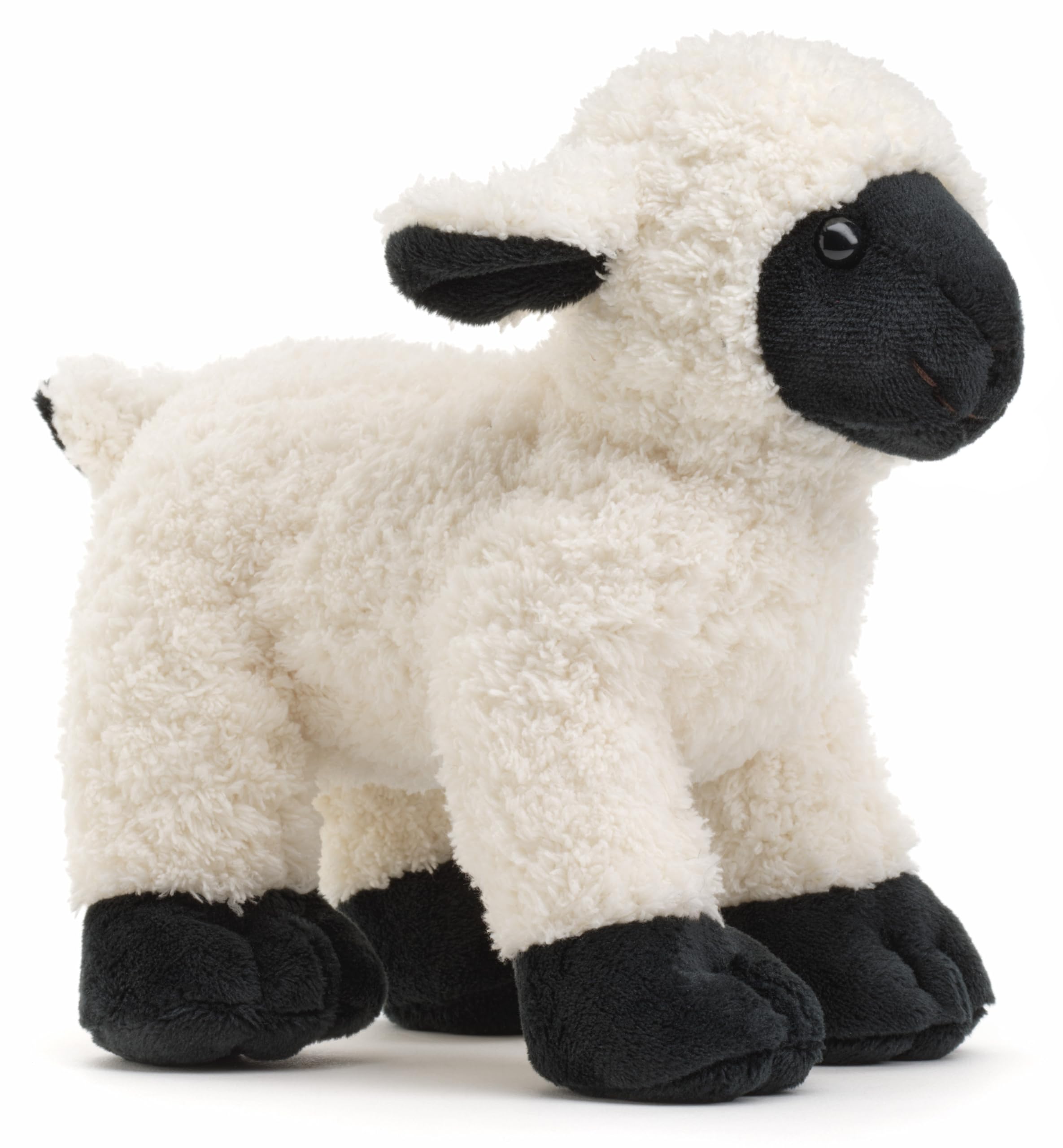 Uni-Toys - Lamb Black/White - 19 cm (Length) - Plush Sheep, Farm Animal - Plush Toy, Cuddly Toy