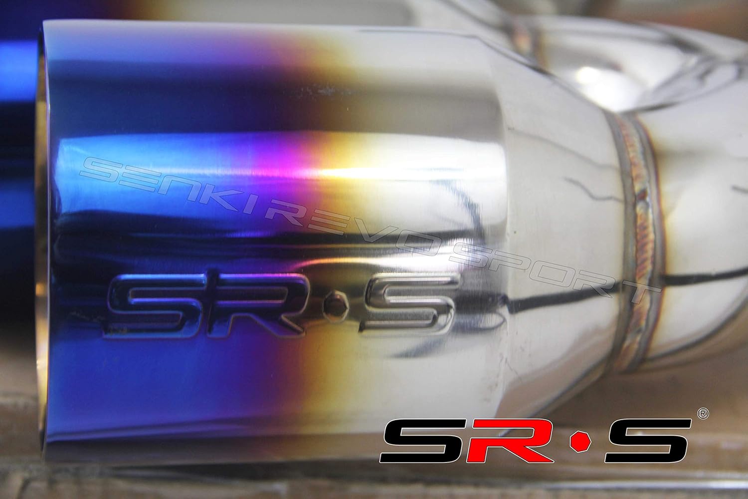 SRS Axleback Exhaust Compatible/Replacement for SUBARU WRX STI 2015-2021 Burnt blue 4" TIPS