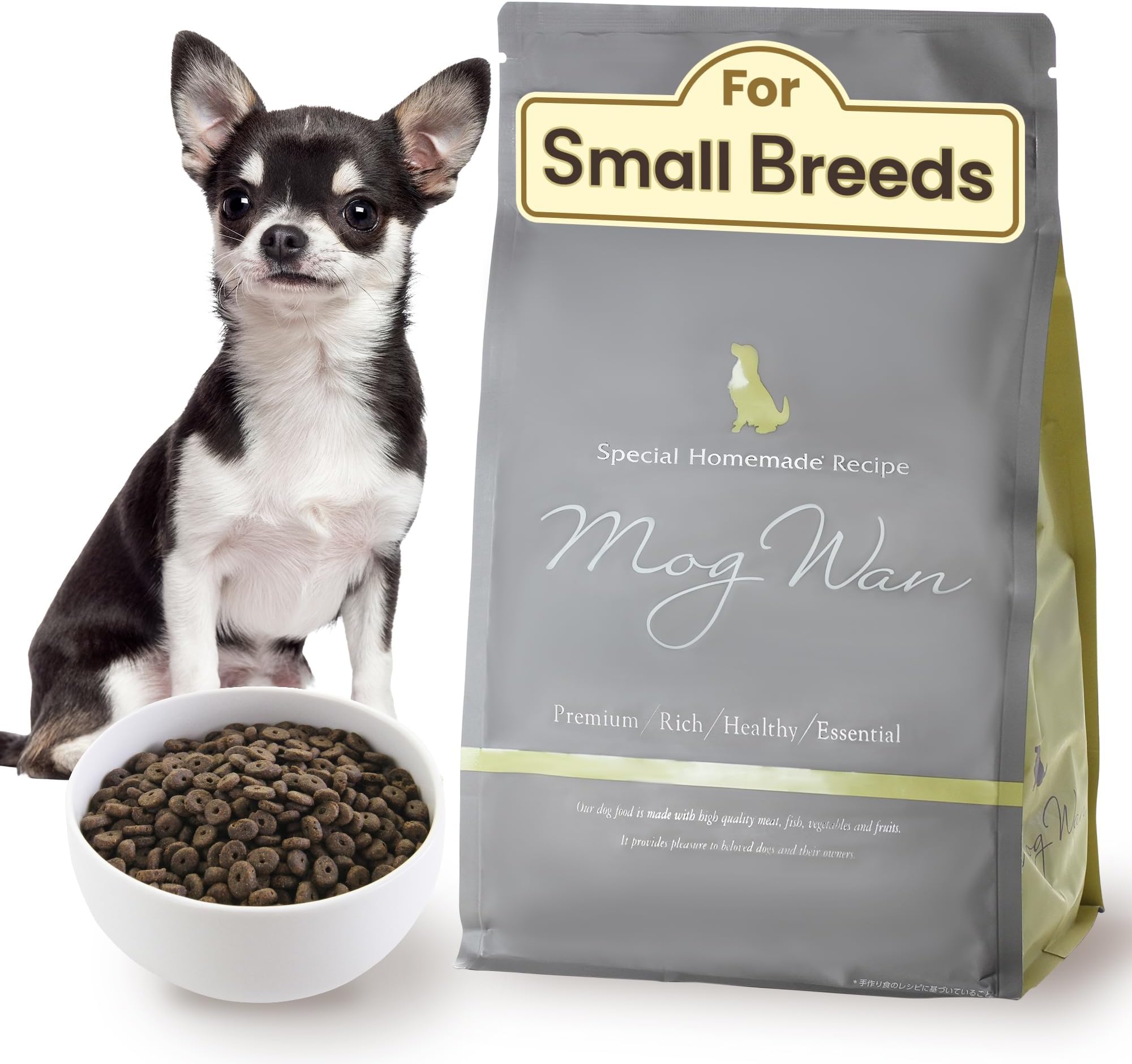 MogWan Premium Grain-Free Dry Dog Food (1.8 kg), Chicken & Salmon Recipe – Ideal for Small Dogs, Suitable for All Breeds