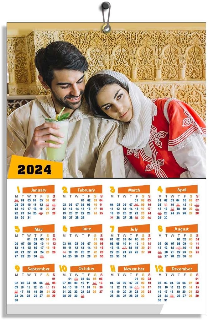 PHOTOLAND 2024 Personalized Poster Calendar| Photo Calendar | Wedding Day Gifts