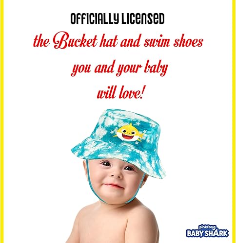 Miniatura 3 de Nickelodeon Conjunto de zapatos de gorro y botines de natación de tiburón para bebé, protección solar UPF 50+, de 0 a 12 meses, diseño Aqua y