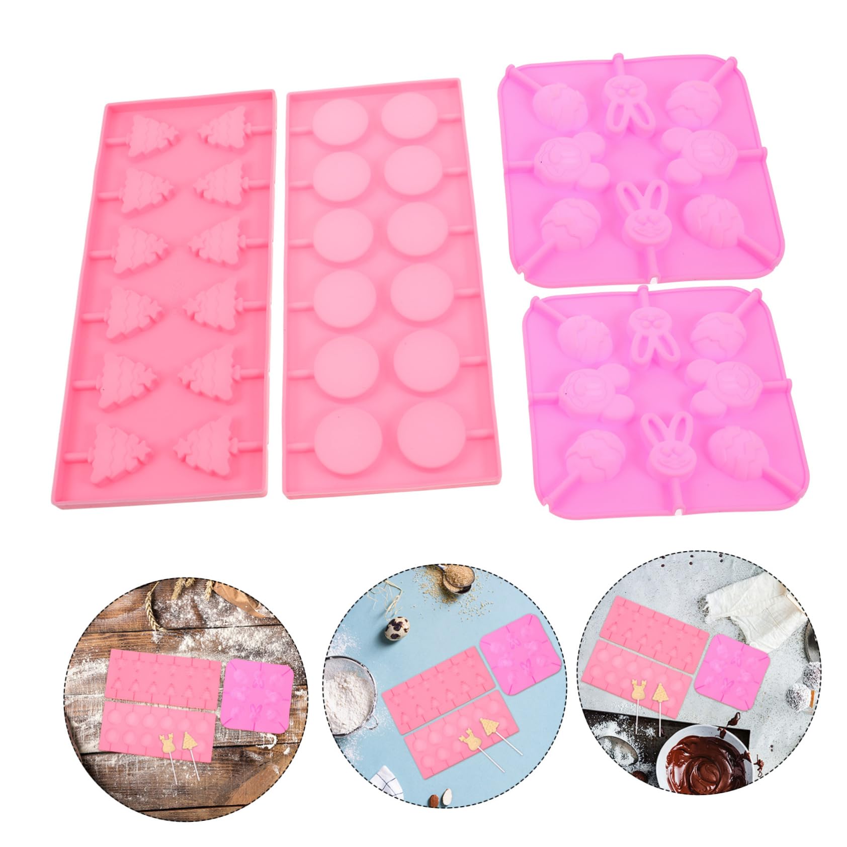 Moule à Chocolat en Silicone pour Arbre, 1 Set, Motifs Variés