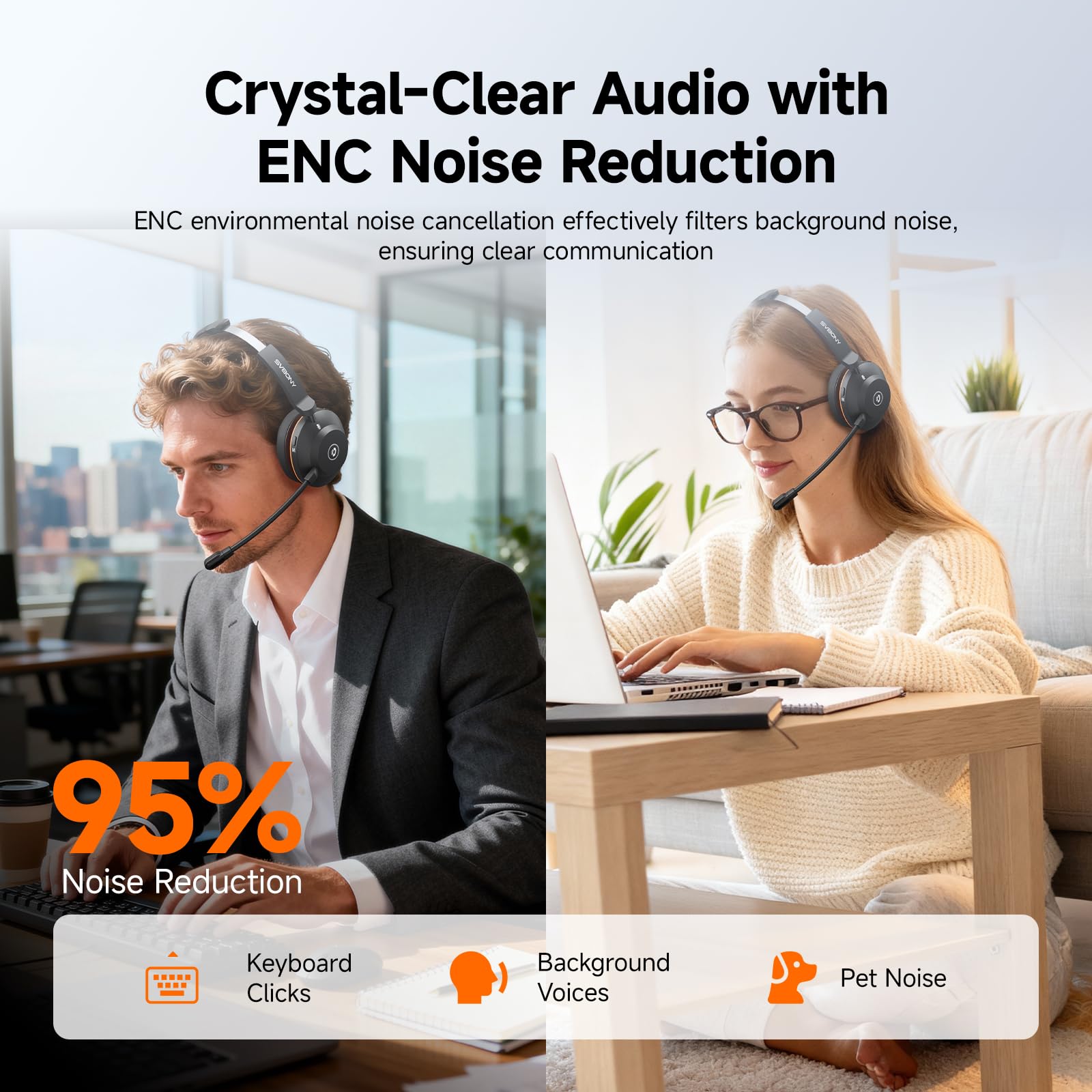 Svbony Kit Videoconferenza Wireless Completo: Trasmettitore HDMI 1080P 80m, Webcam 2K con AI Noise Reduction, Cuffie Bluetooth con Microfono e Base di Ricarica, Plug & Play per Smart Working e Ufficio