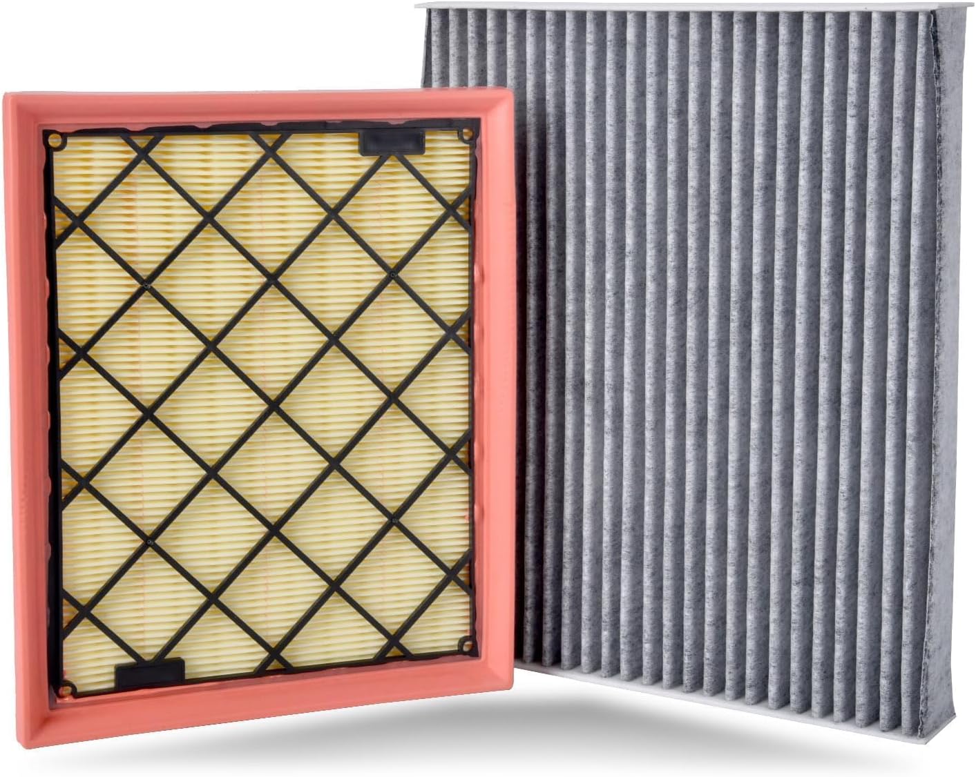 Engine & Cabin Air Filter Set for Ford Edge-2.0L 2.7L(2015-24)3.5L(2015-18);Fusion;for Lincoln Continental-2.7L 3.0L 3.7L(2017-21) Mkx-2.7L 3.7L(2016-18) Mkz Nautilus Replace: CA11480 & DG9Z19N619A