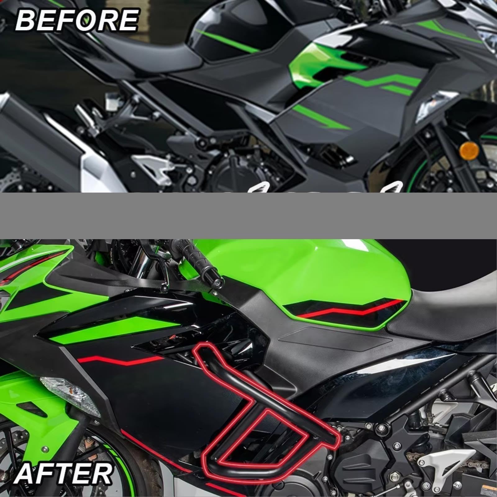 Protezione Paraurti Moto Per Per Ninja 250 2018-2021