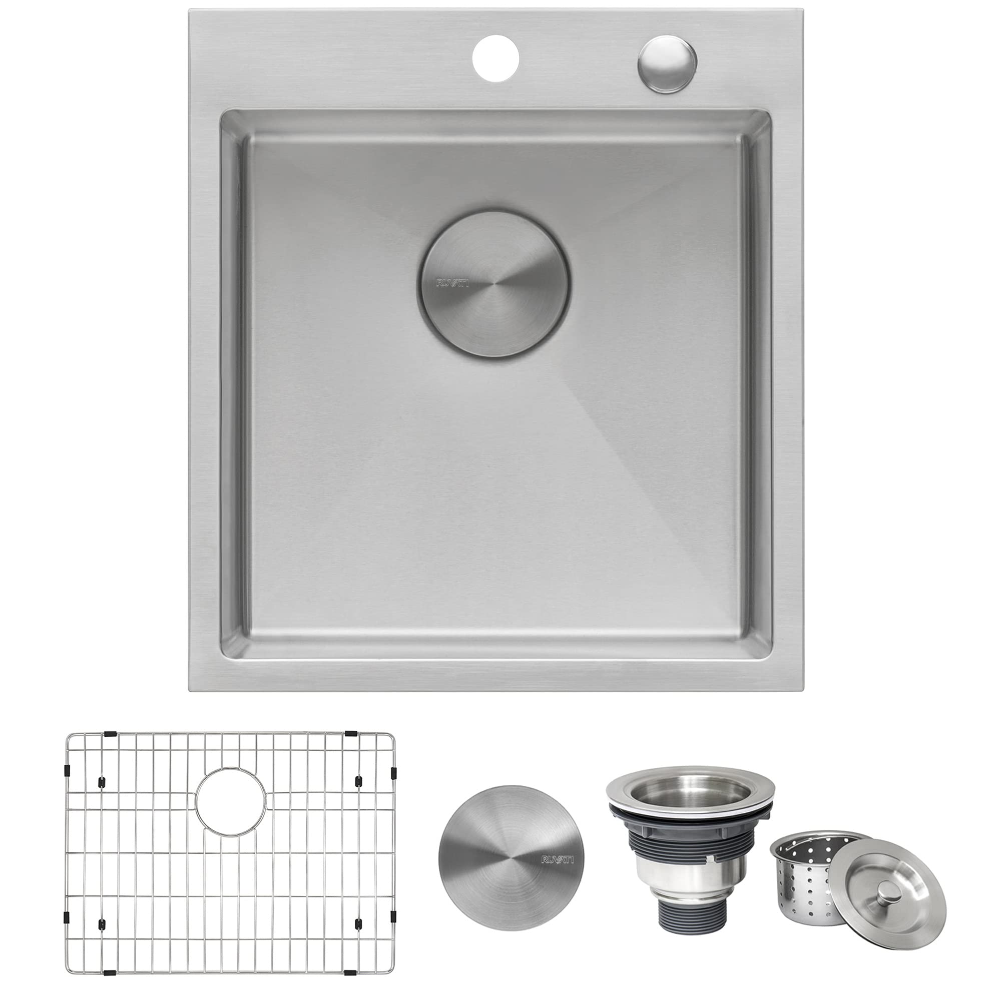 Ruvati 18 x 20 inch Drop-in Topmount kitchen Sink - Rounded Cornrr