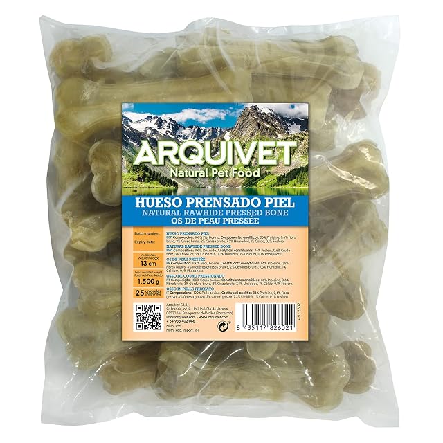 Arquivet Hueso Prensado, Piel, Bolsa de 25 Unidades, 13 cm