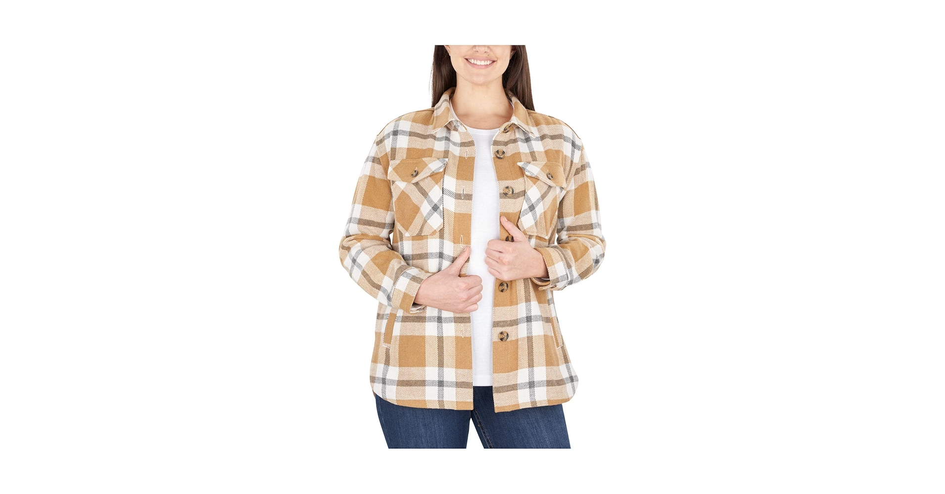 Amazon.com: Member's Mark Women's Plaid Button Front Shacket